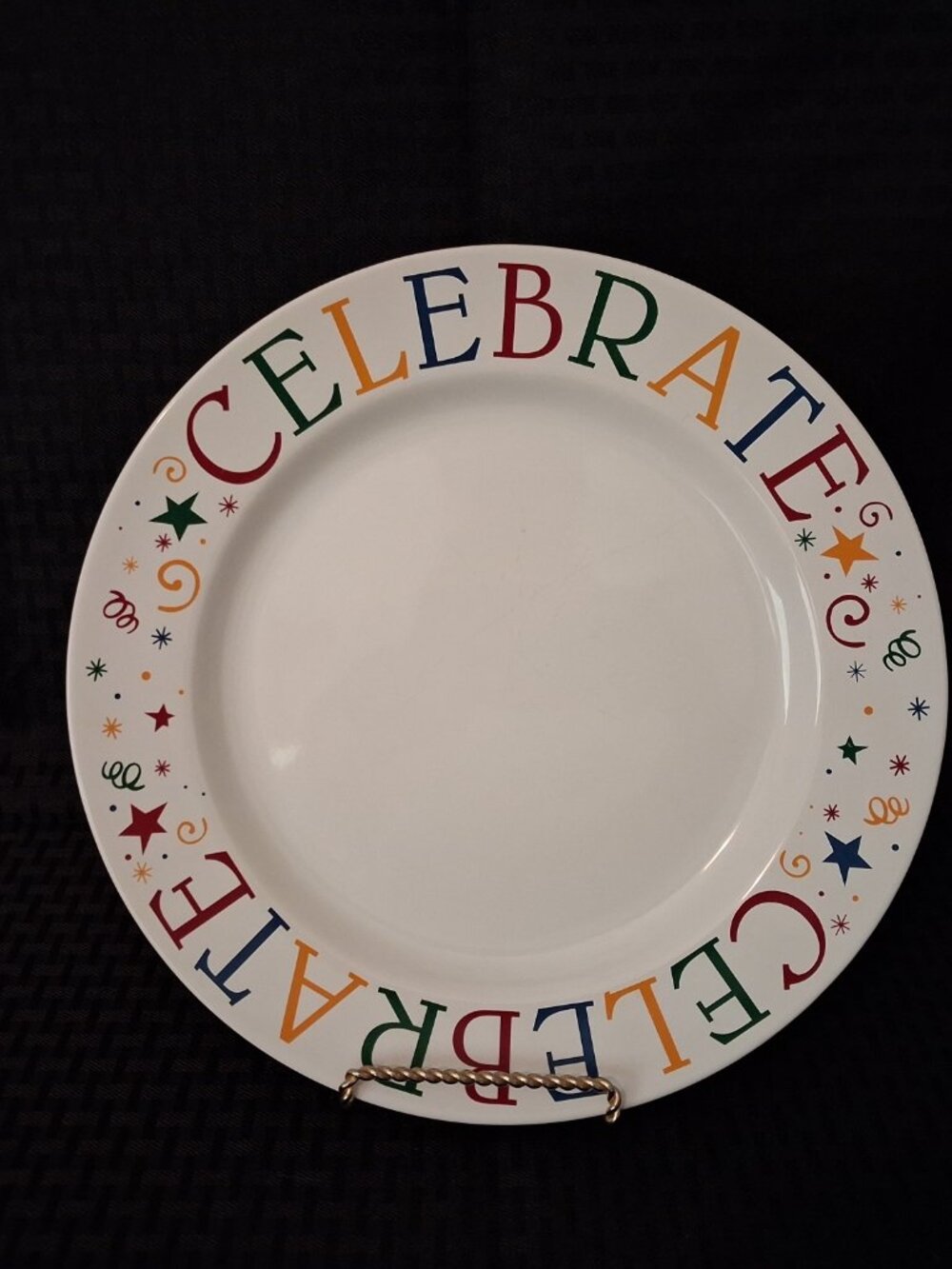 Pampered Chef Celebrate Plate Dish Food Birthday Party Special Occasion Plate